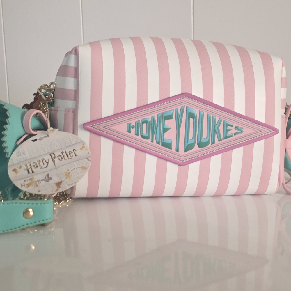 Loungefly Pink & White Honeydukes Striped Crossbody